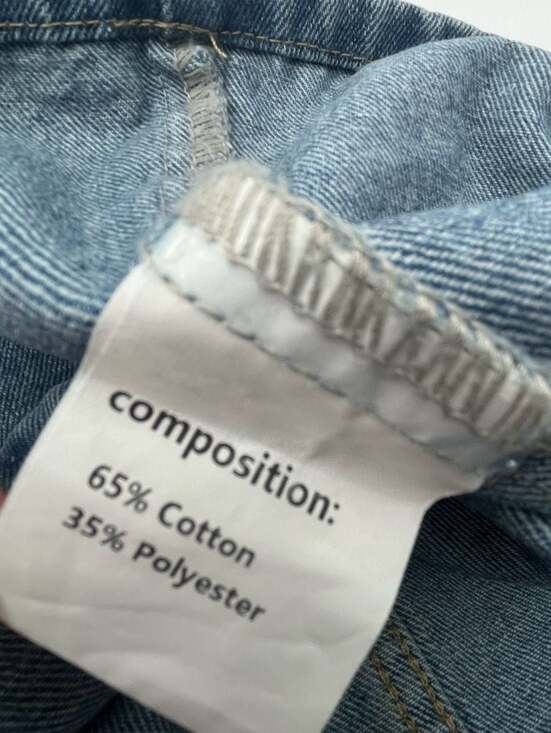 Women's Oversized Quarter-Zip Acid Wash Casual Denim Jean Mini Dress Sz small - Picture 7 of 7